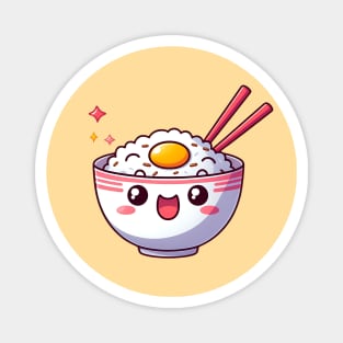 Cute Kawaii Rice Bowl Magnet